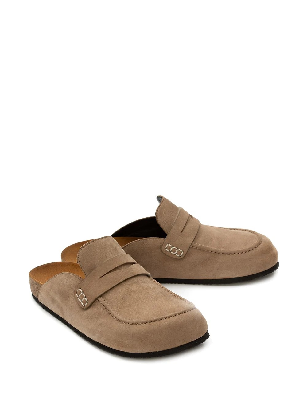 suede loafer mules - 2