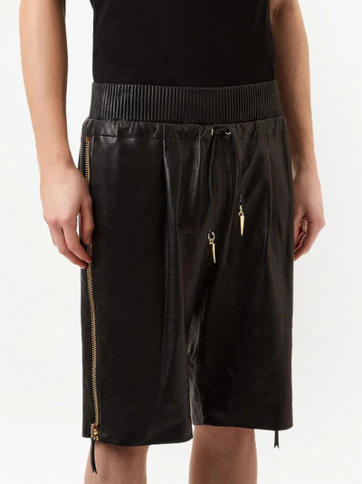 Giuseppe Zanotti Josh drawstring leather shorts outlook