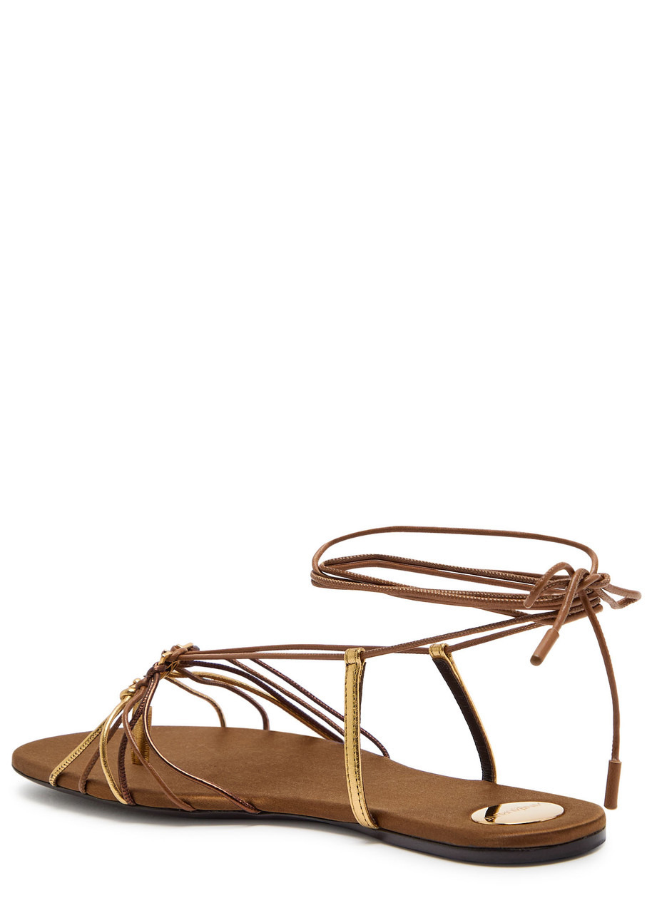 Saint Laurent Bridget Strappy Satin Sandals - 2