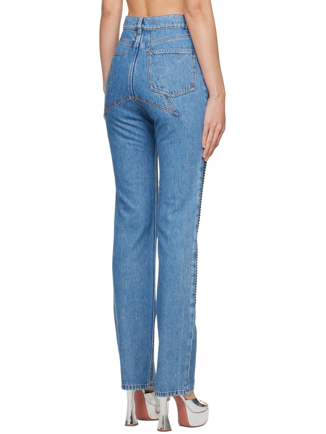 Indigo Crystal-Cut Jeans - 3