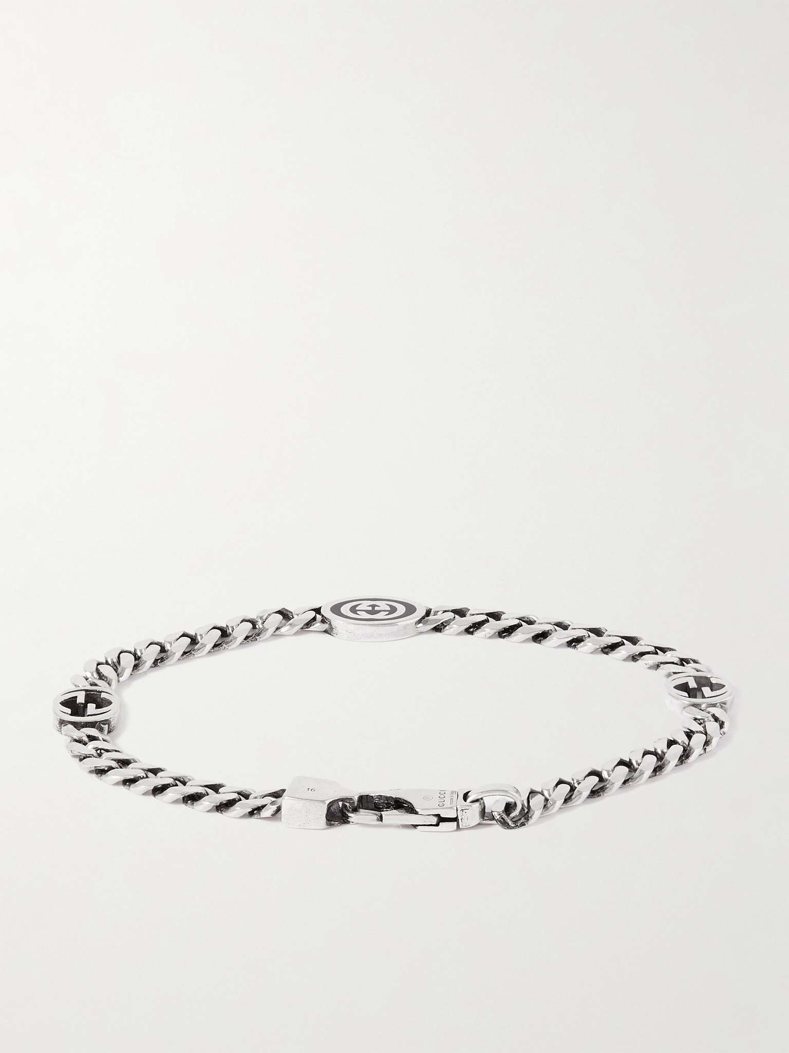 Sterling Silver and Enamel Chain Bracelet - 3