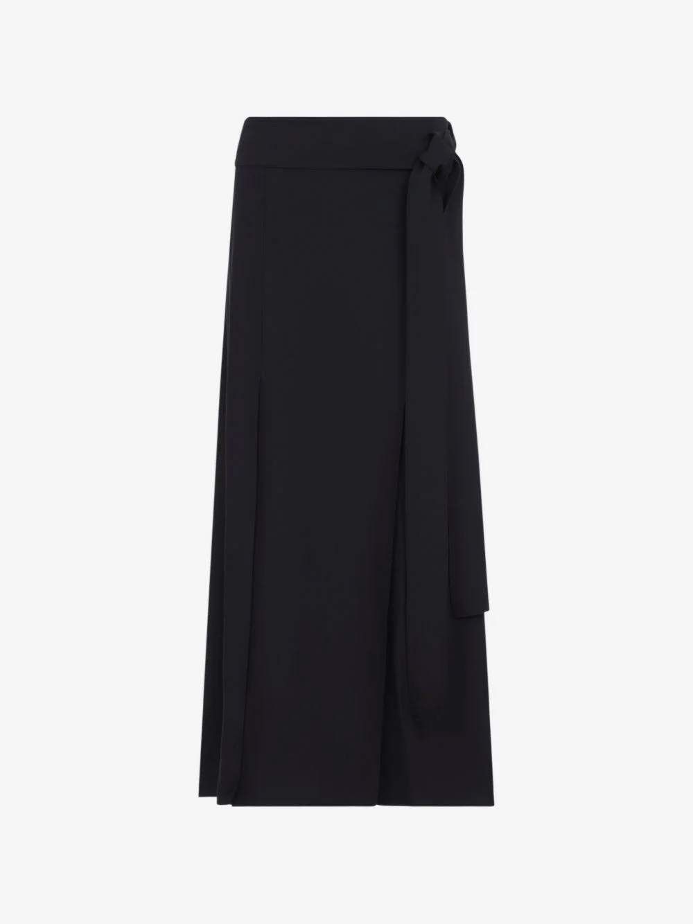 wrap-front tie-fastening maxi skirt - 1