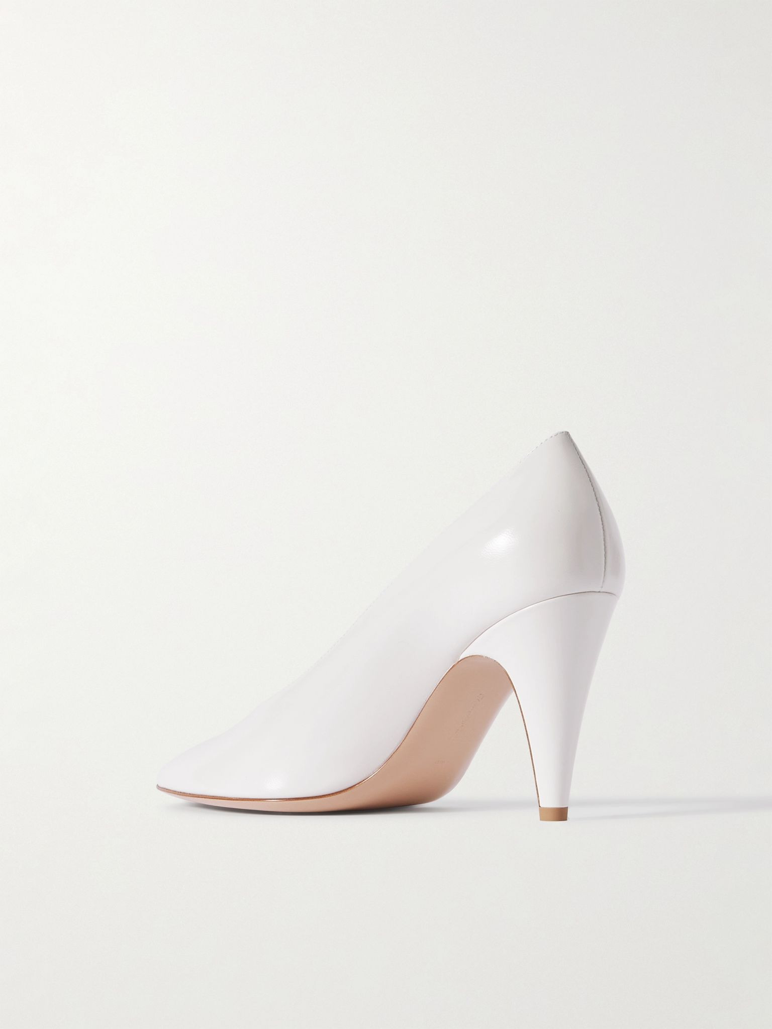 Amelia 85 patent-leather pumps Off-white - 3