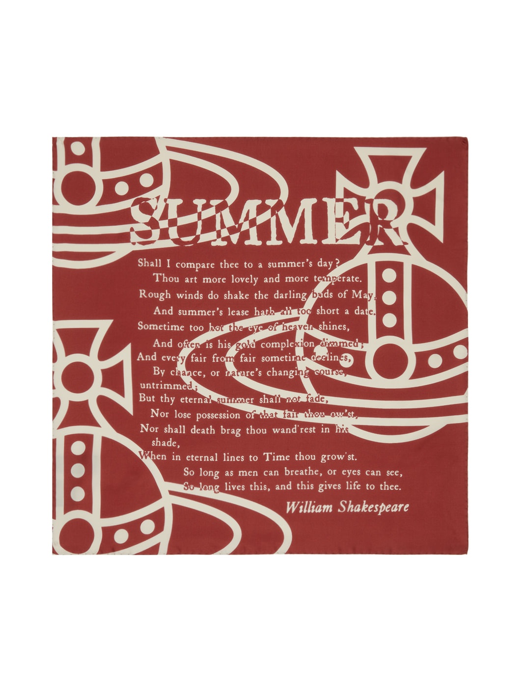 Burgundy & Gray Summer Pocket Square - 2