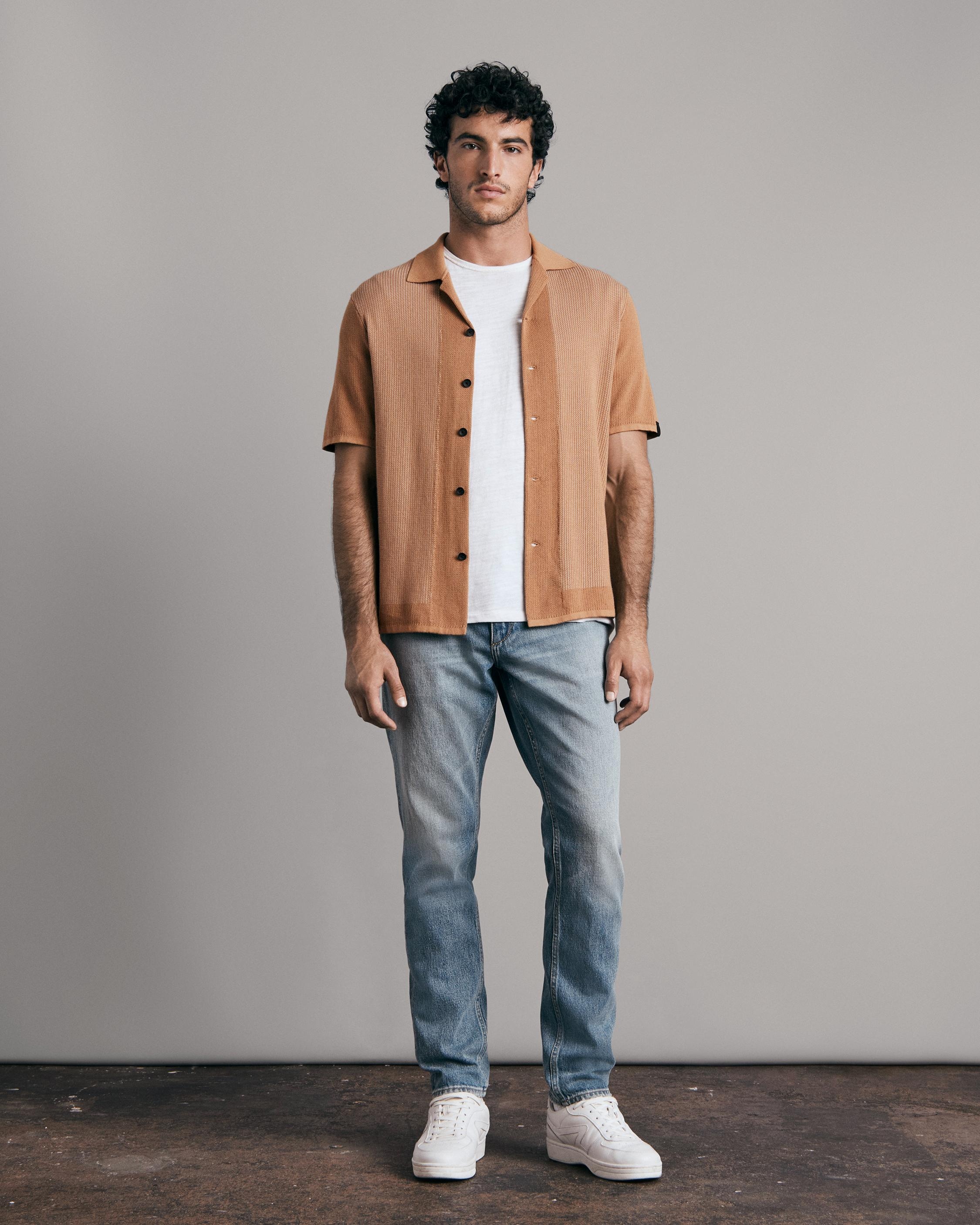 Harvey Cotton Knit Camp Shirt
Classic Fit Button Down Shirt - 3