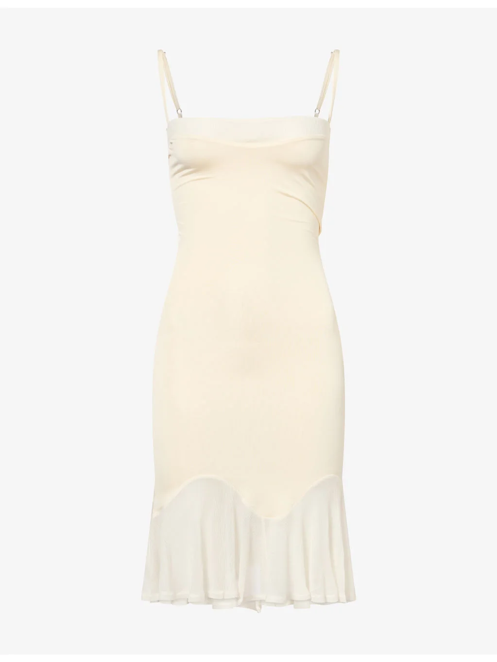 Ether Sheer-Hem Stretch-Mesh Midi Dress - 1