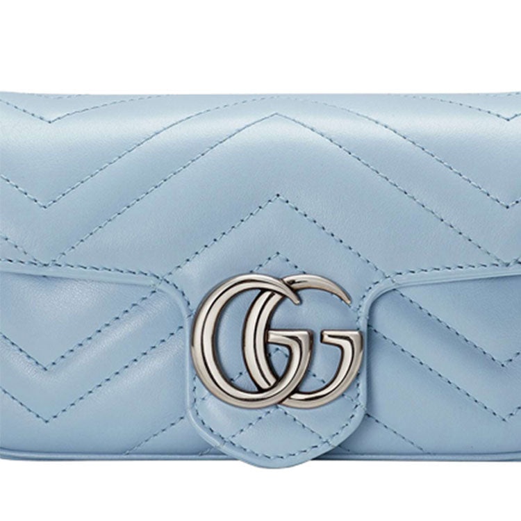 (WMNS) Gucci GG Marmont Super Mini Bag 'Pastel Blue' 476433-DTDCP-4928 - 8