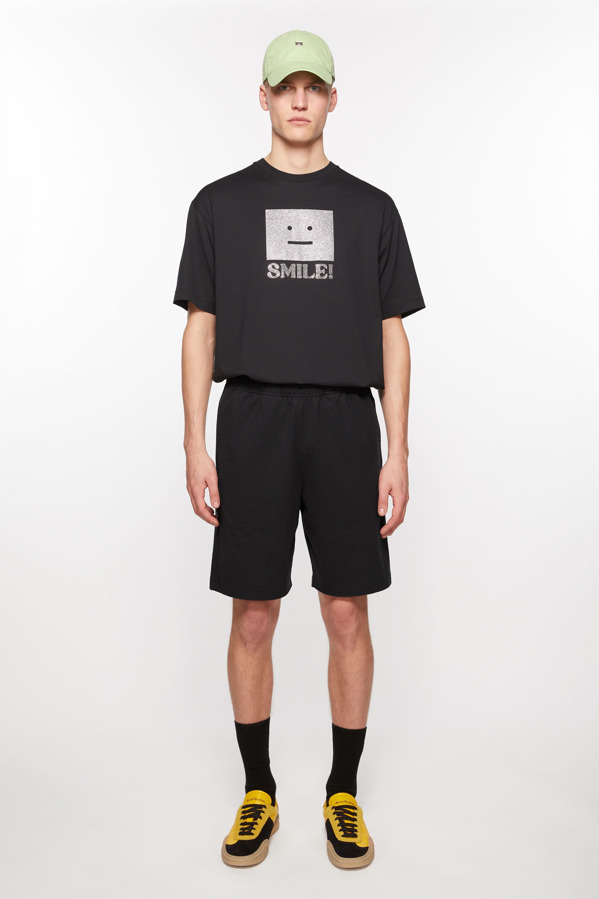 Printed sweat shorts - Black - 2