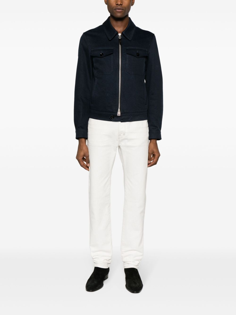 straight-point collar shirt jacket - 2