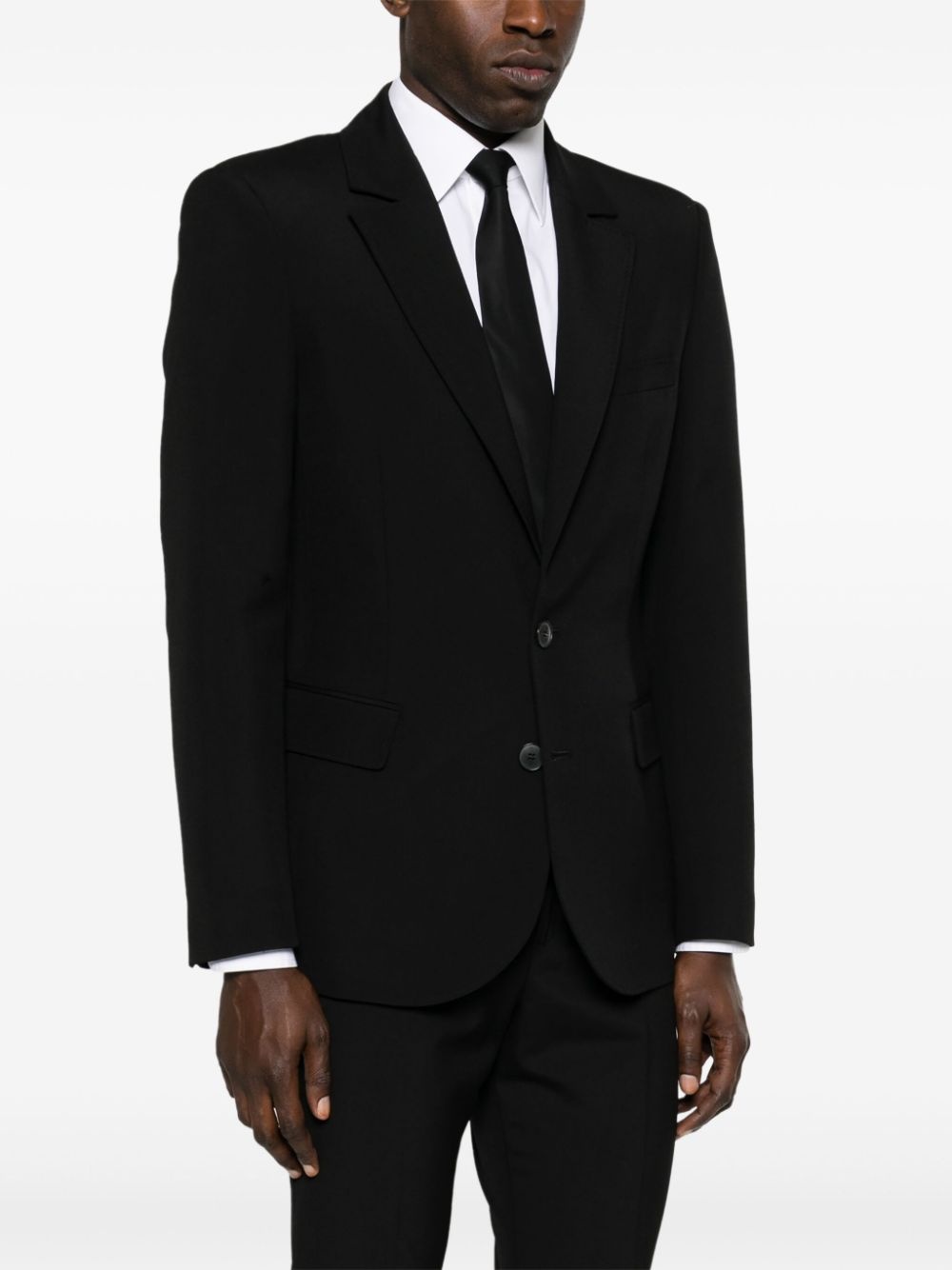 single-breasted wool blazer - 3