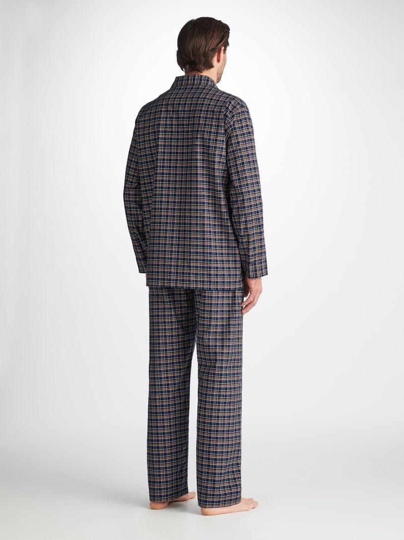 Men's Classic Fit Pajamas Barker 37 Cotton Navy - 4