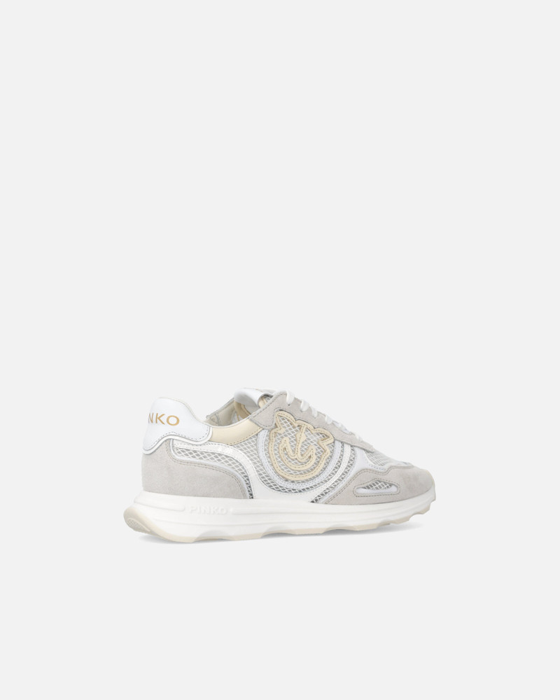 MESH AND SUEDE SNEAKERS WITH LOVE BIRDS LOGO 3