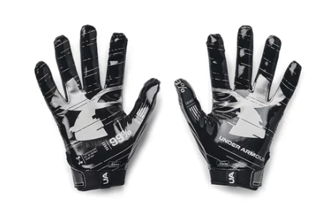 Under Armour F8 Football Gloves 'Black Metallic Silver' 1368851-001 - 2