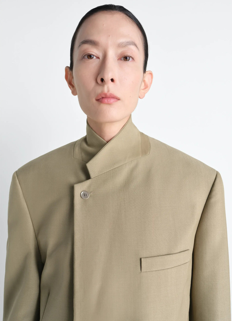 DOUBLE BREASTED TAILORED JACKET IN TROPICAL POLYWOOL 4