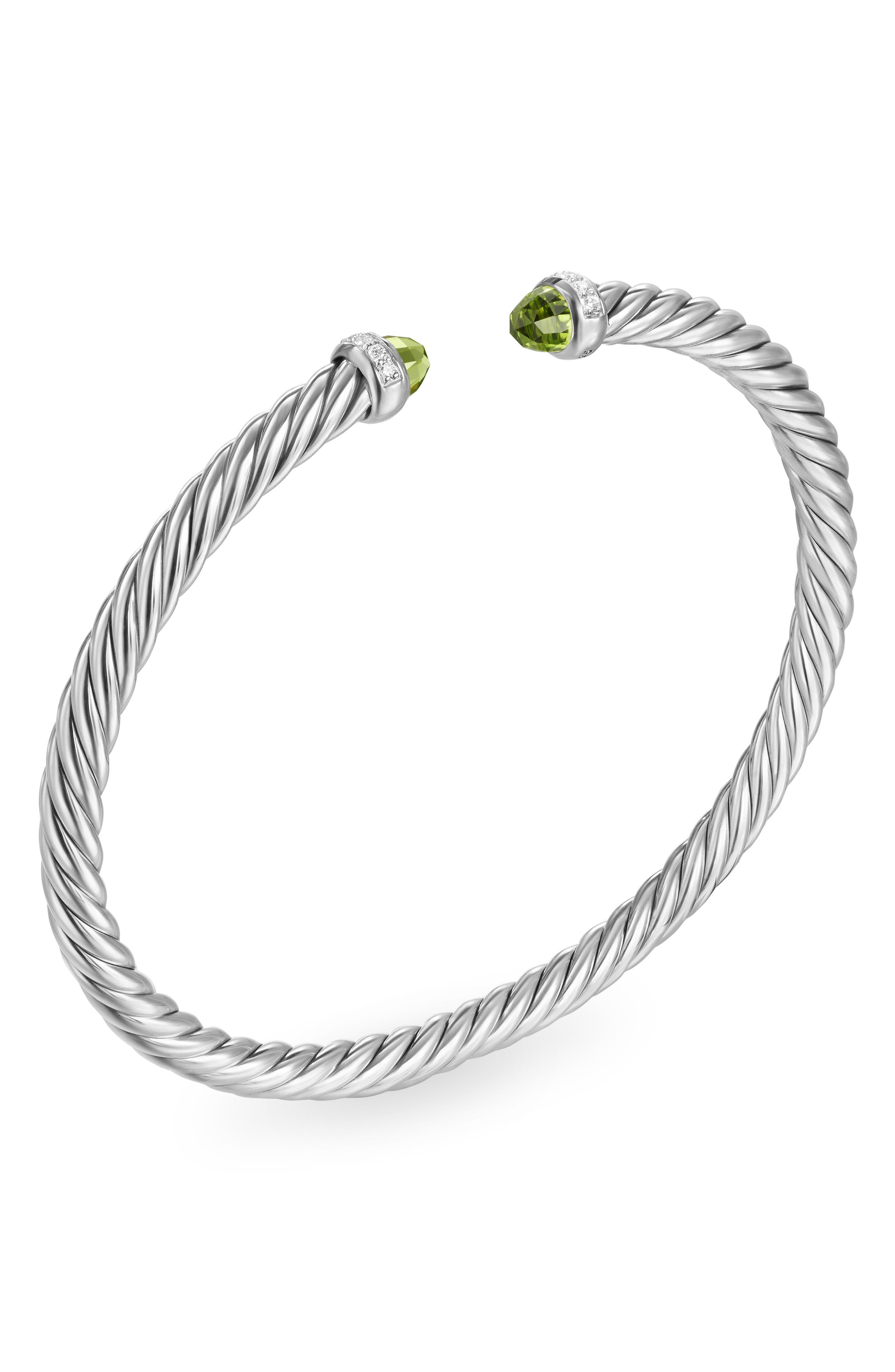 David Yurman Classic Cablespira® Bracelet, 4mm in Peridot at Nordstrom - 5