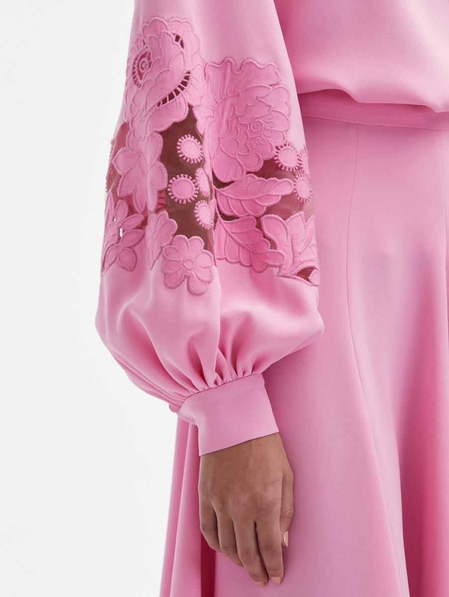 MIXED BOTANICAL EMBROIDERED BLOUSE - 5