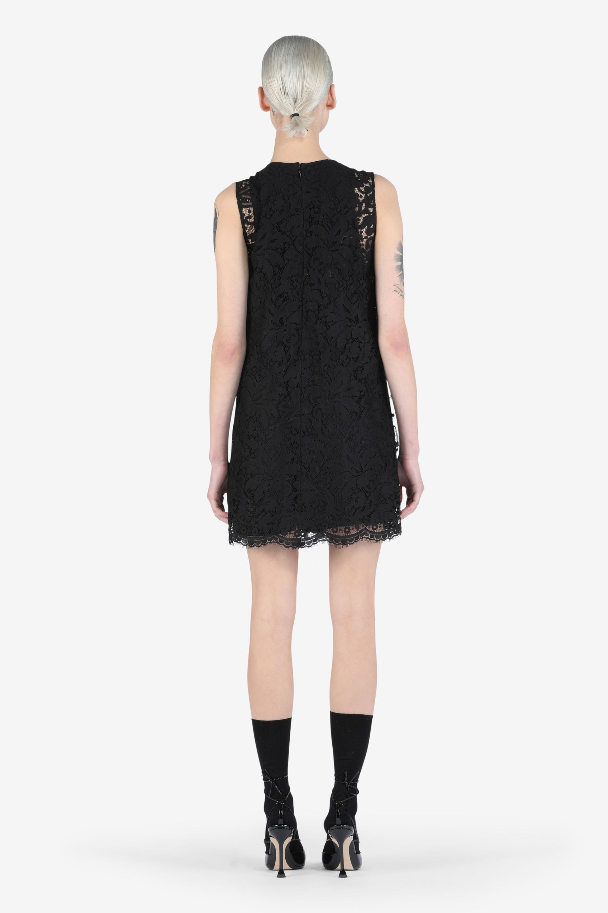 EMBELLISHED LACE MINI DRESS - 2