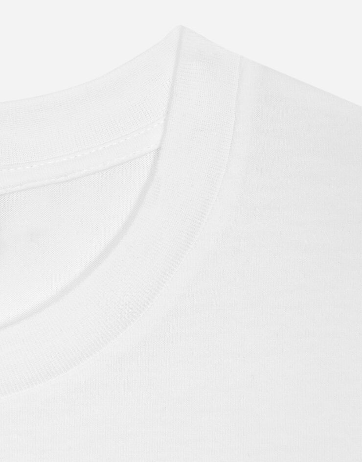 Cropped jersey T-shirt with DG logo - 4