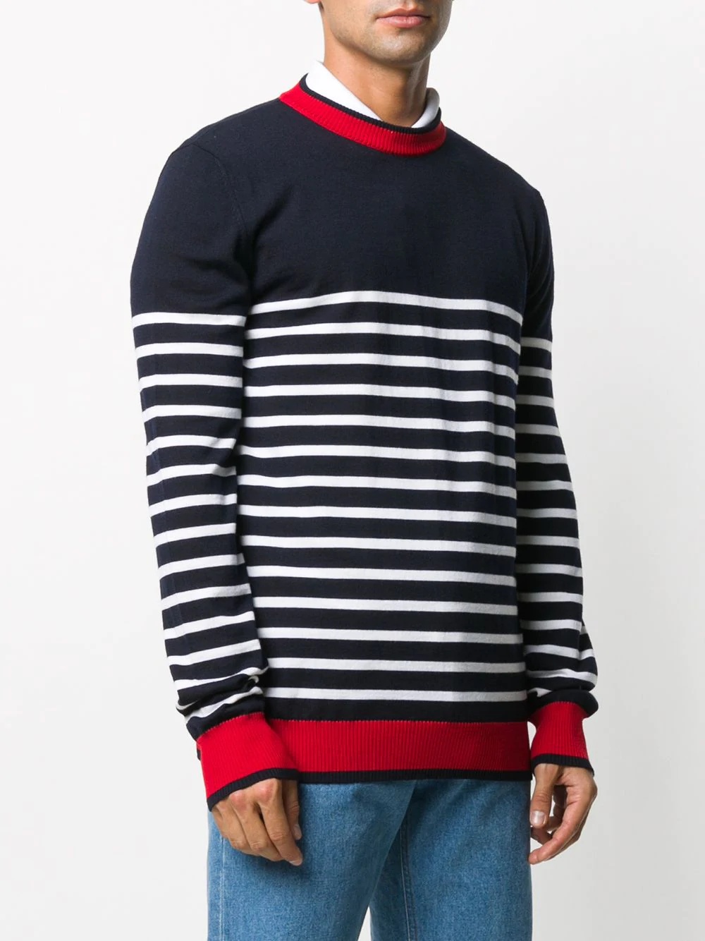 horizontal-stripe jumper - 3