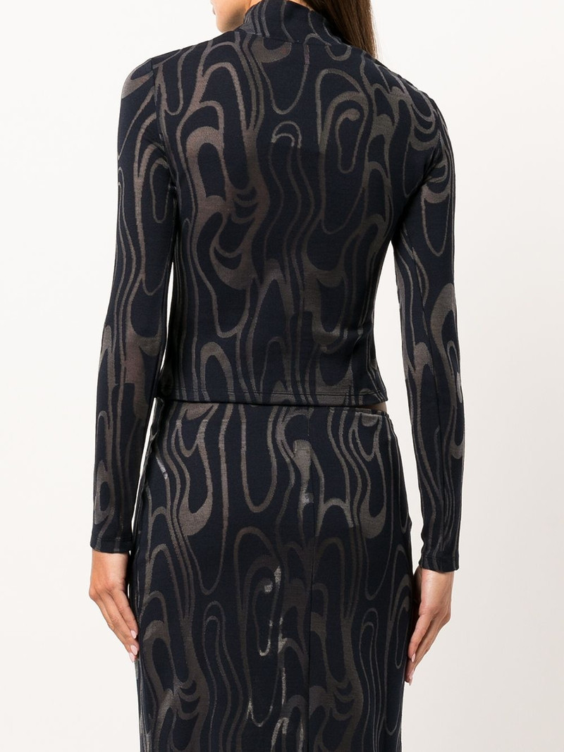 Shrunk turtleneck long-sleeve top 4