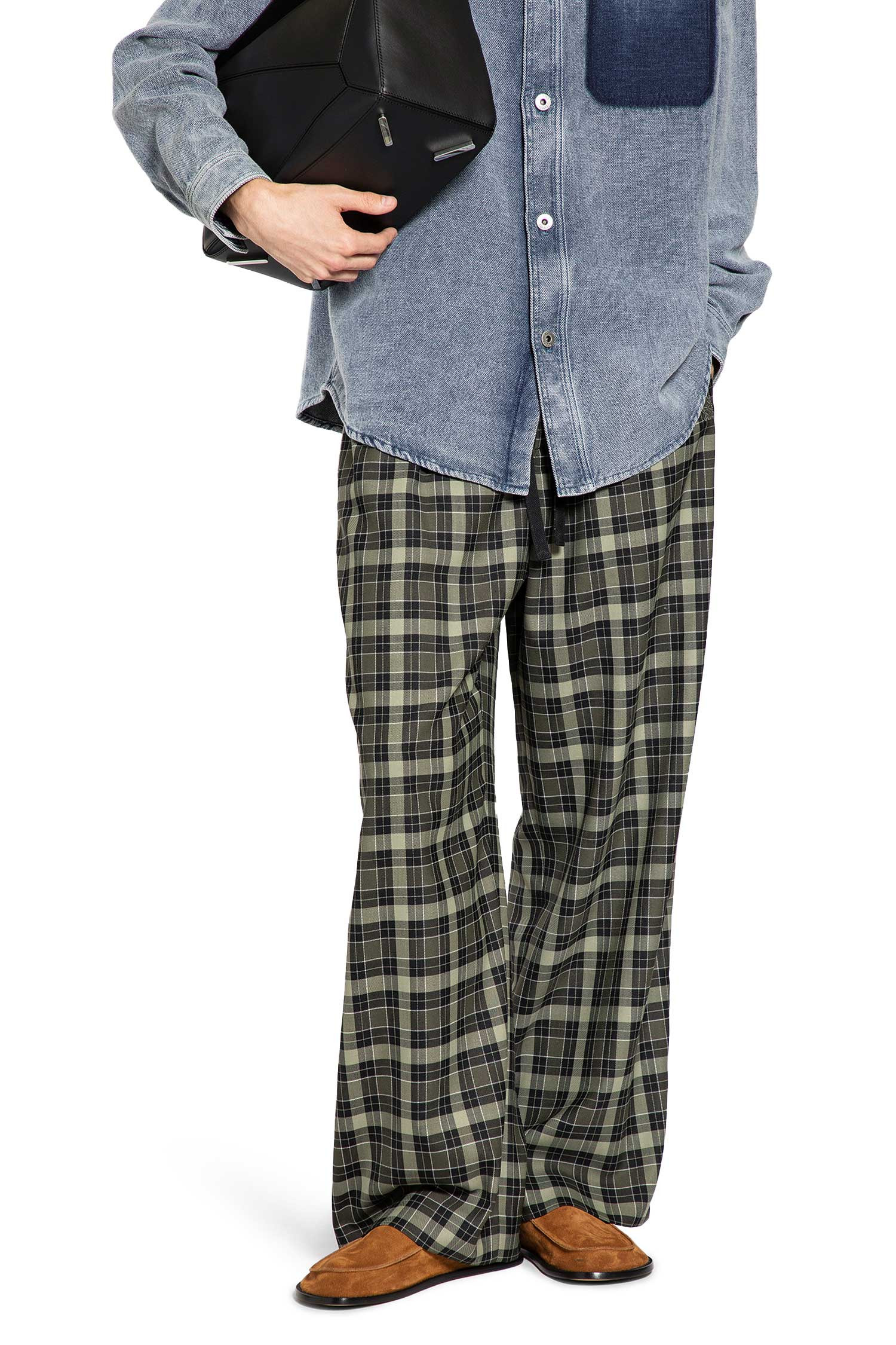 Wool Blend Straight Leg Pants - 7