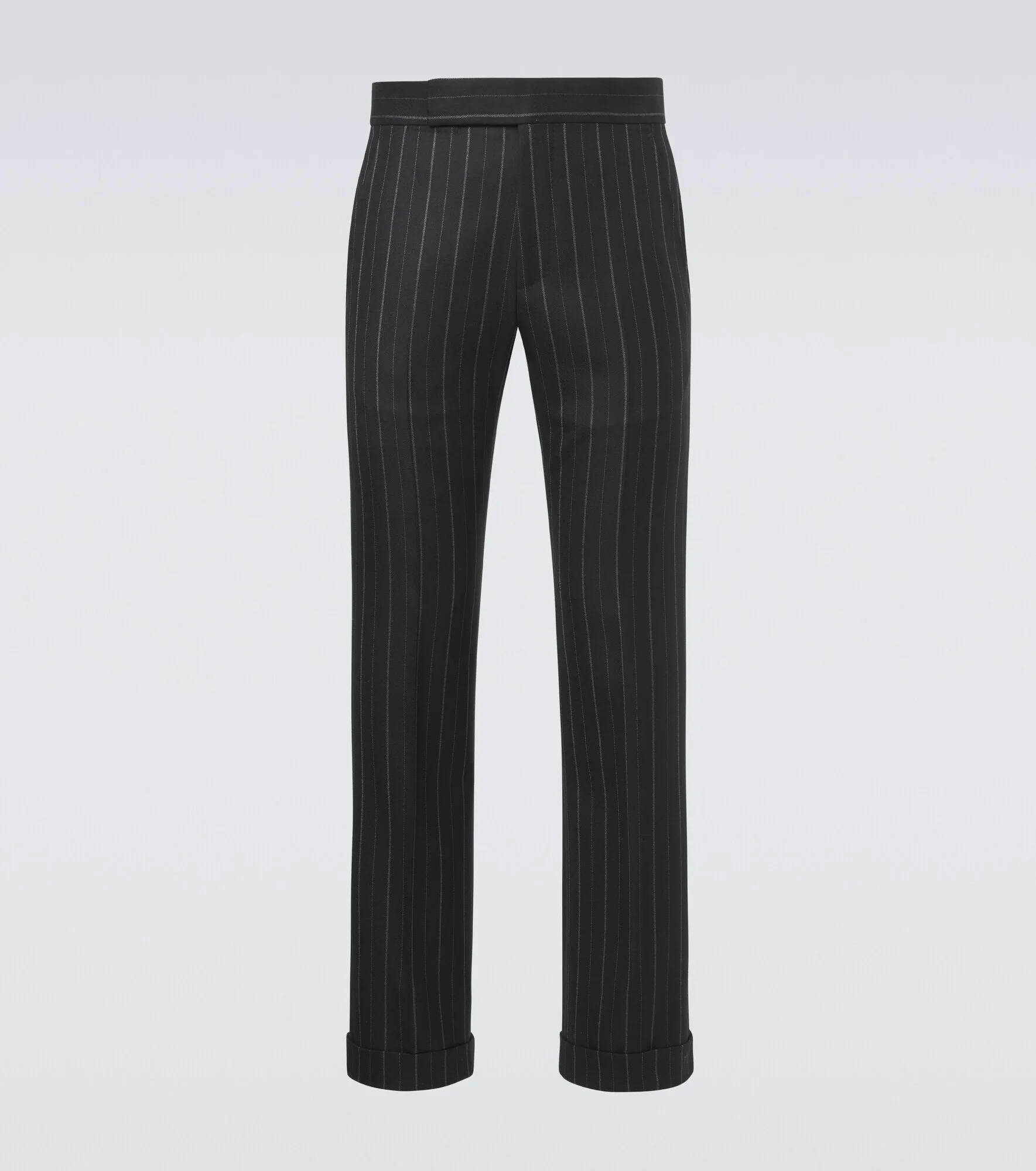 Striped wool straight pants - 1