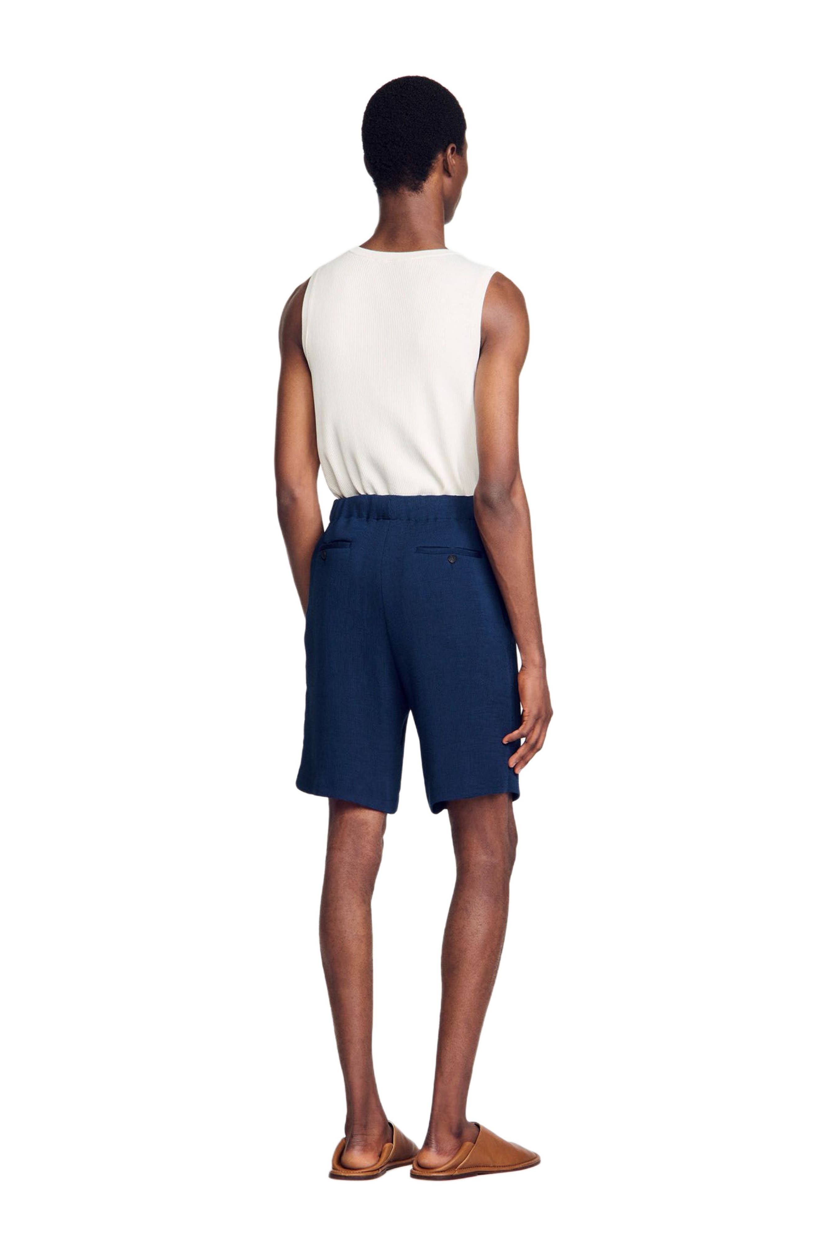 SANDRO Pleated Bermuda shorts in Royal Blue at Nordstrom - 2