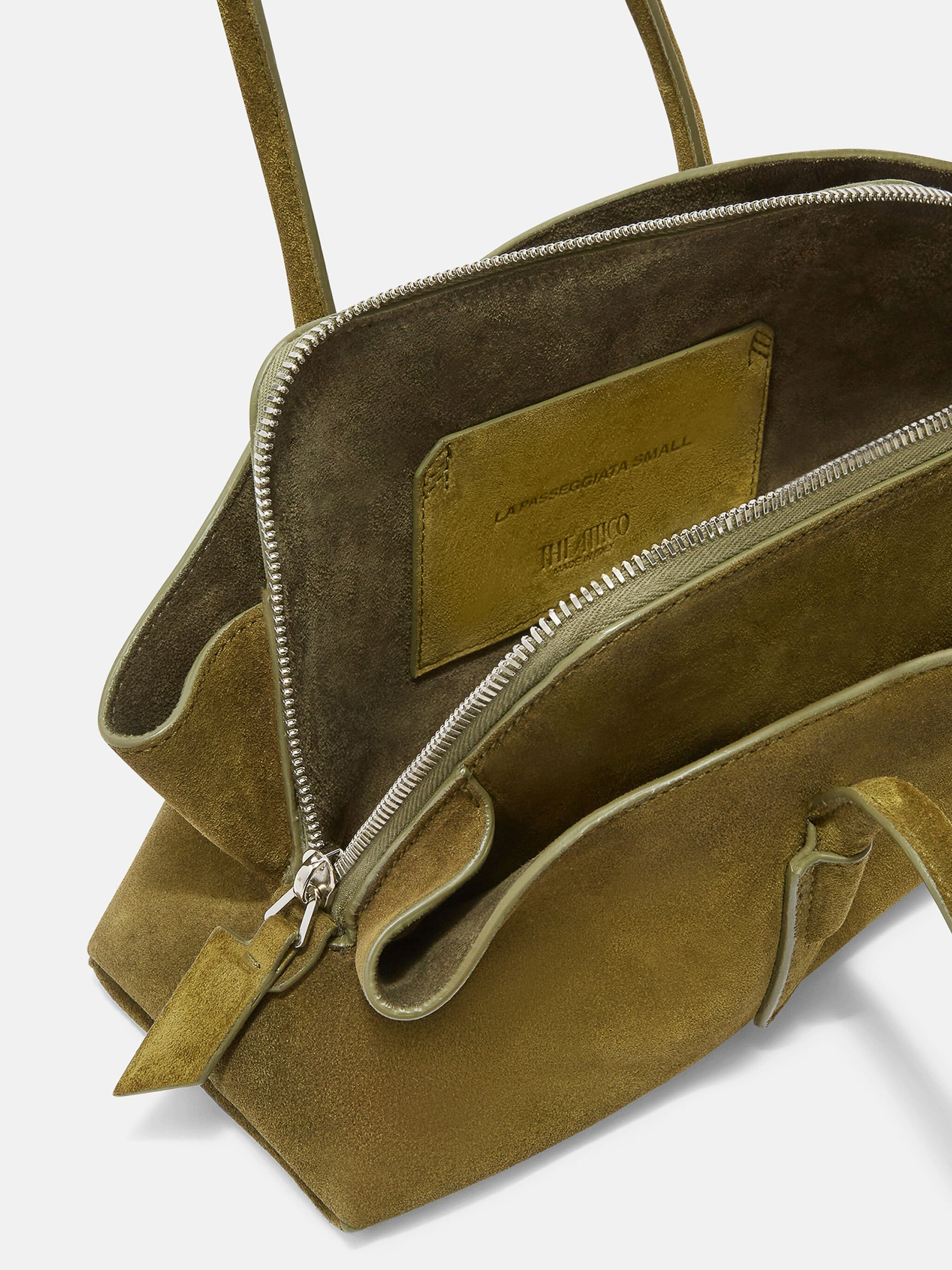 ''LA PASSEGGIATA SMALL'' KHAKI TOP HANDLE - 4