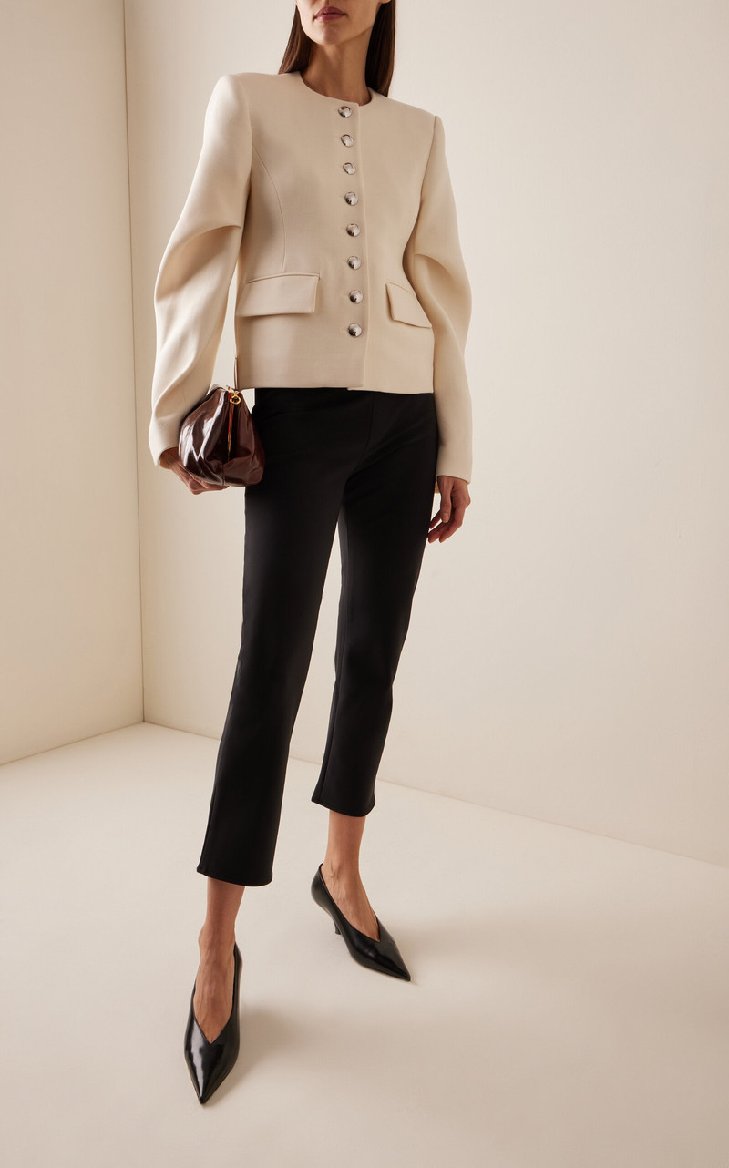 RÓHE Cigarette-Leg Scuba Trousers black outlook