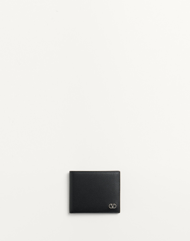 VLOGO SIGNATURE GRAINY CALFSKIN WALLET - 1