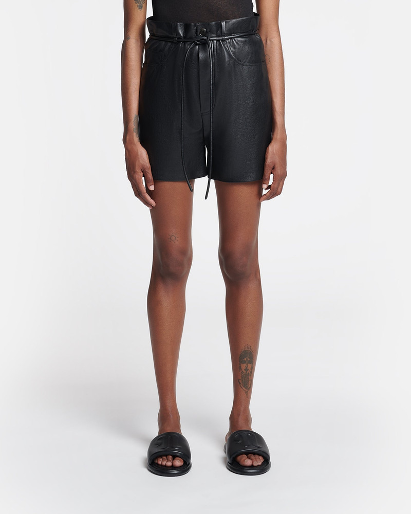 Belted Okobor™ Alt-Leather Shorts 3