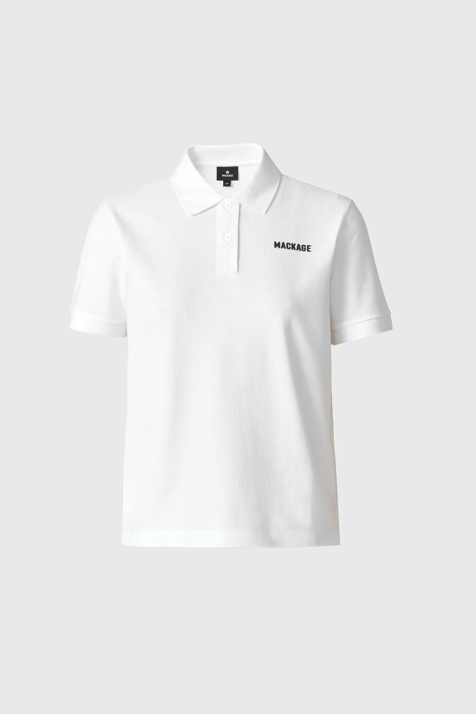 ANALIESE-CR Flat Knit Rib Collar Polo - 1