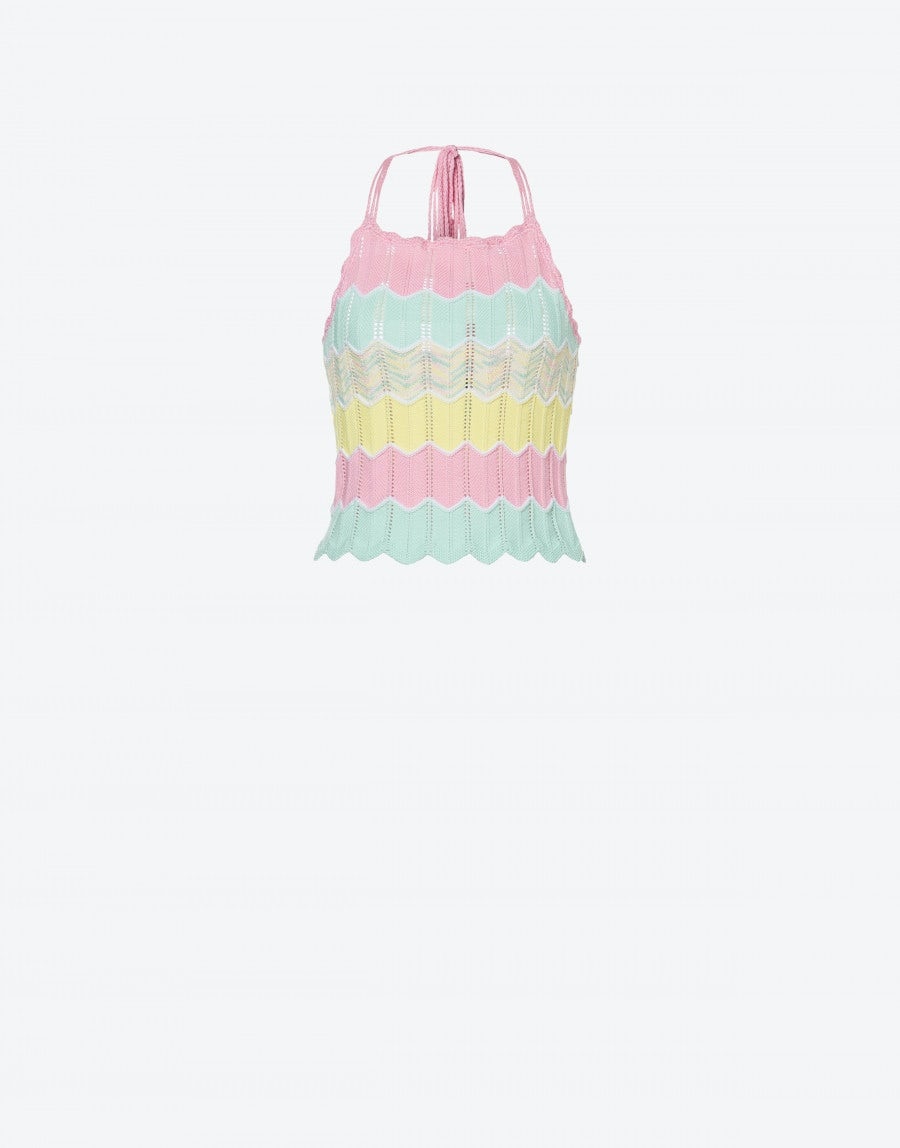 CHEVRON KNIT TOP - 1