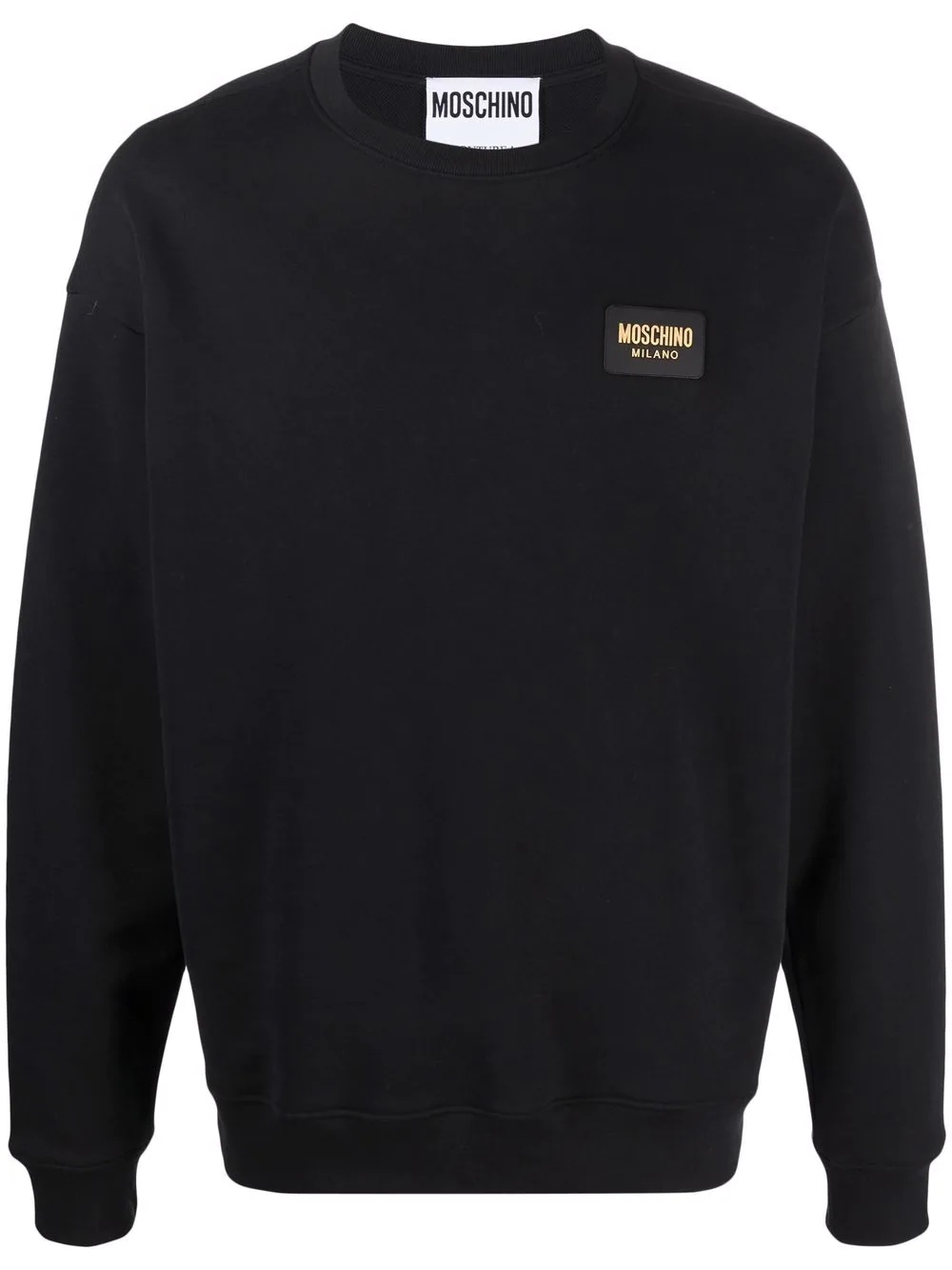 logo-plaque long-sleeve sweatshirt - 1