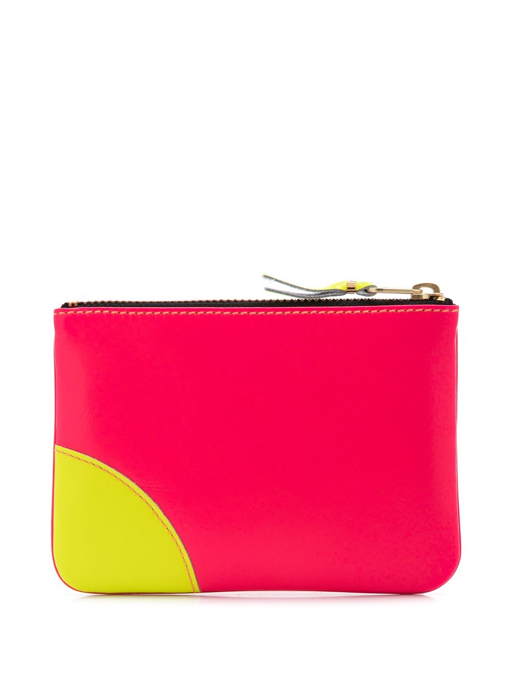 colour-block leather pouch - 2