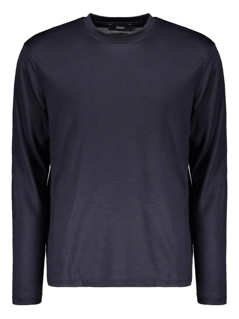 long-sleeve round-neck top 1