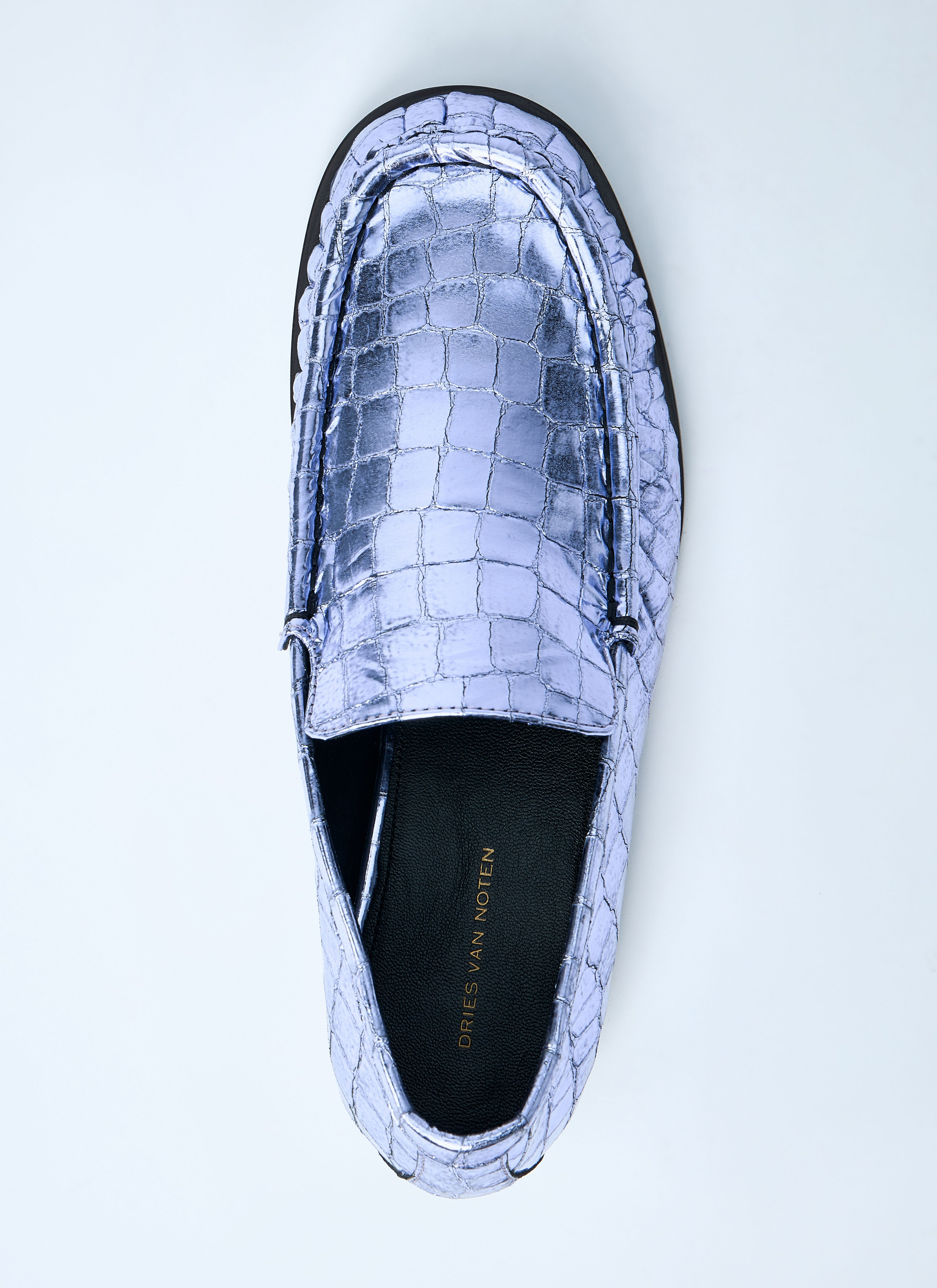 Dries Van Noten Women Croc-Embossed Loafers - 6