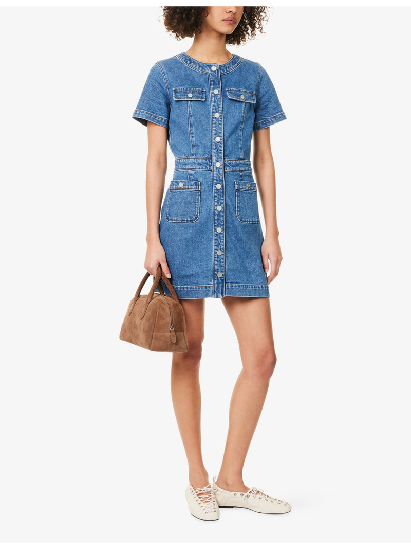 PAIGE Kiya Denim Mini Dress outlook
