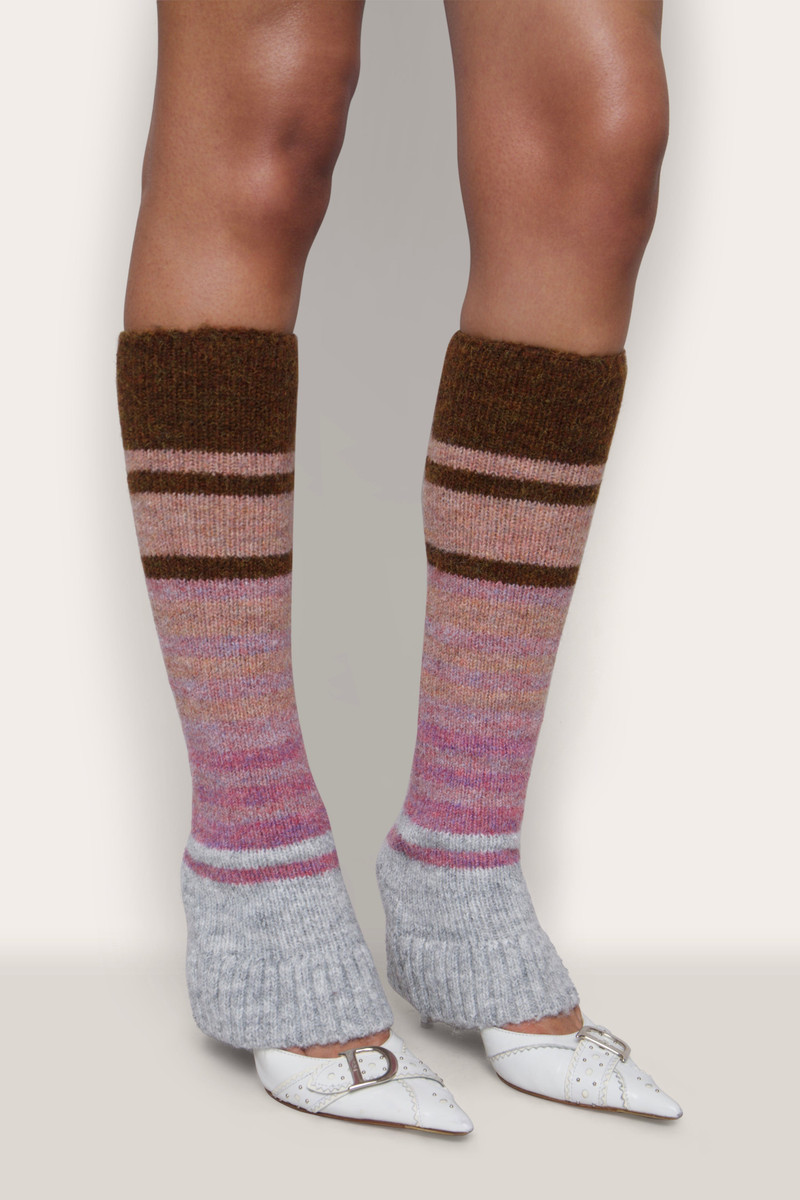 GUIZIO STRIPED LEG WARMER outlook