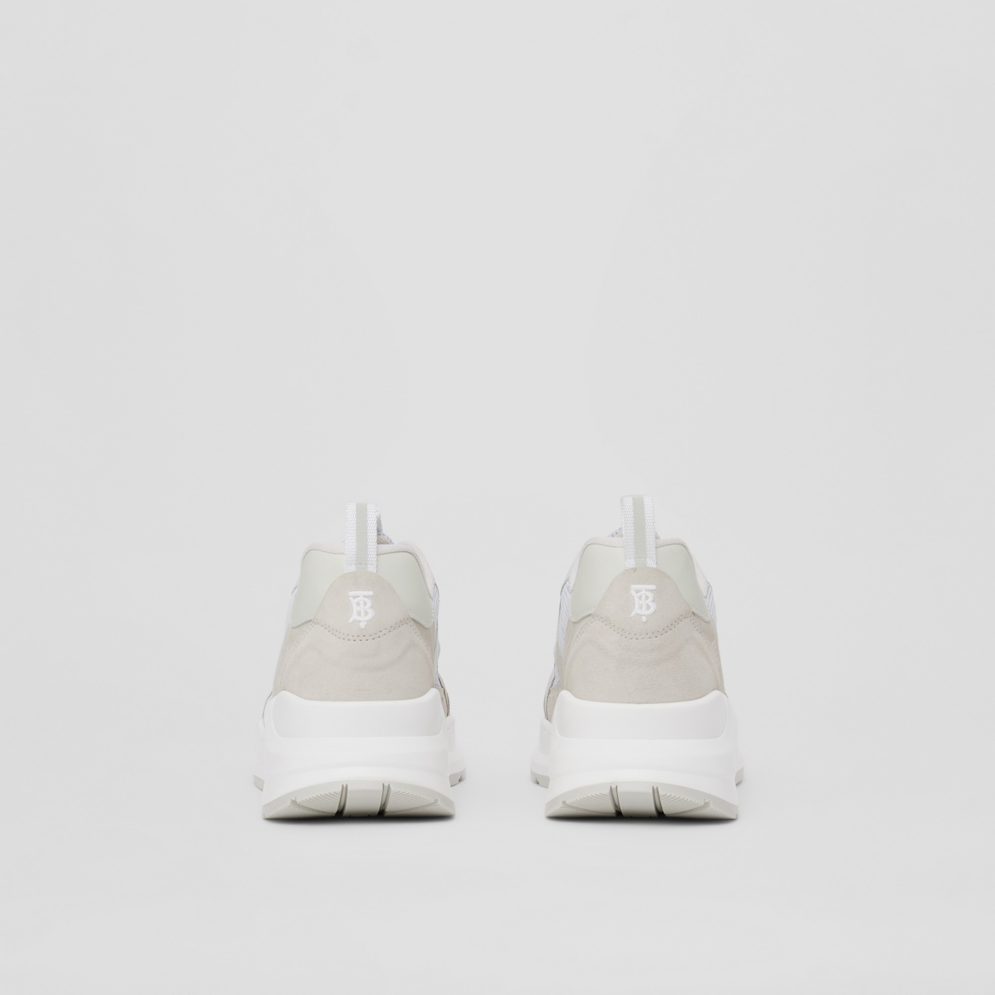 Logo Print Leather, Suede and Mesh Sneakers - 5