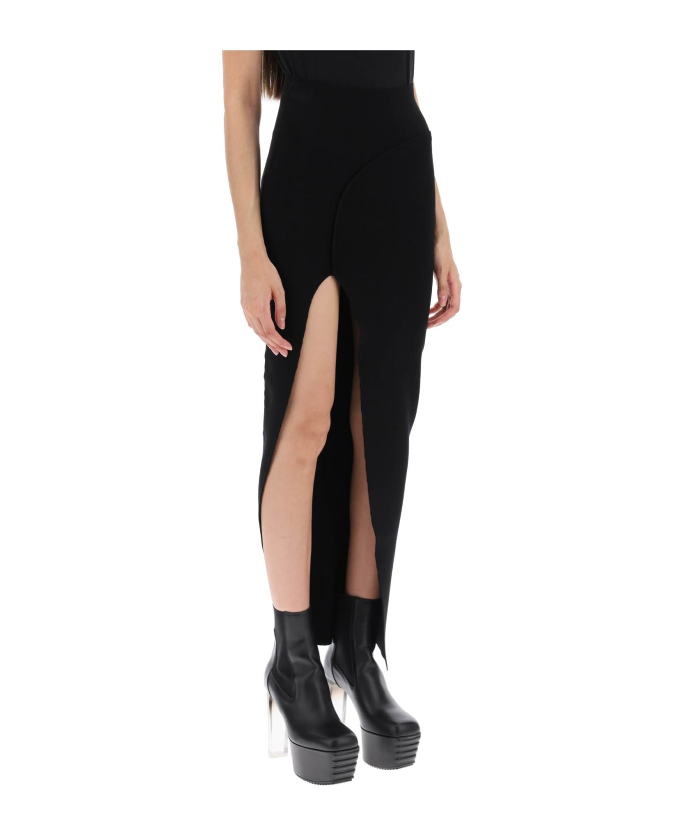 'theresa' Long Skirt With Slit - 2