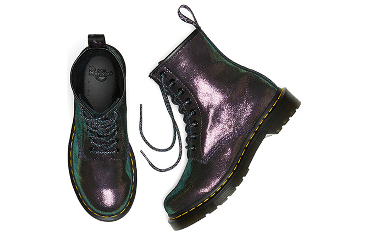 (WMNS) Dr.Martens 1460 Disco Iridescent Suede Lace Up Boots 'Purple' 26958519 - 4