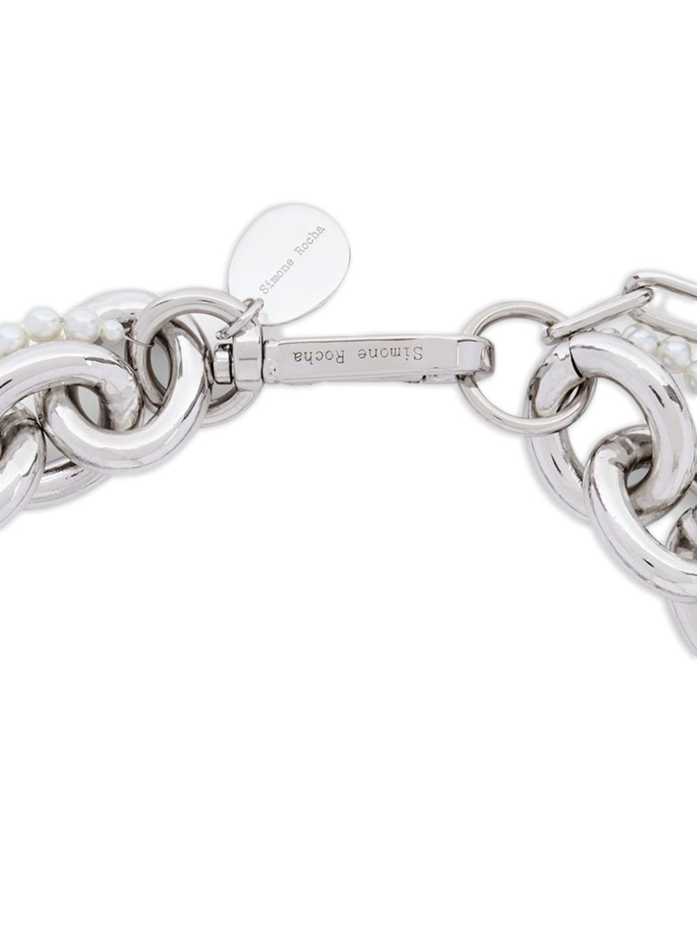 chain pearl chocker necklace - 2