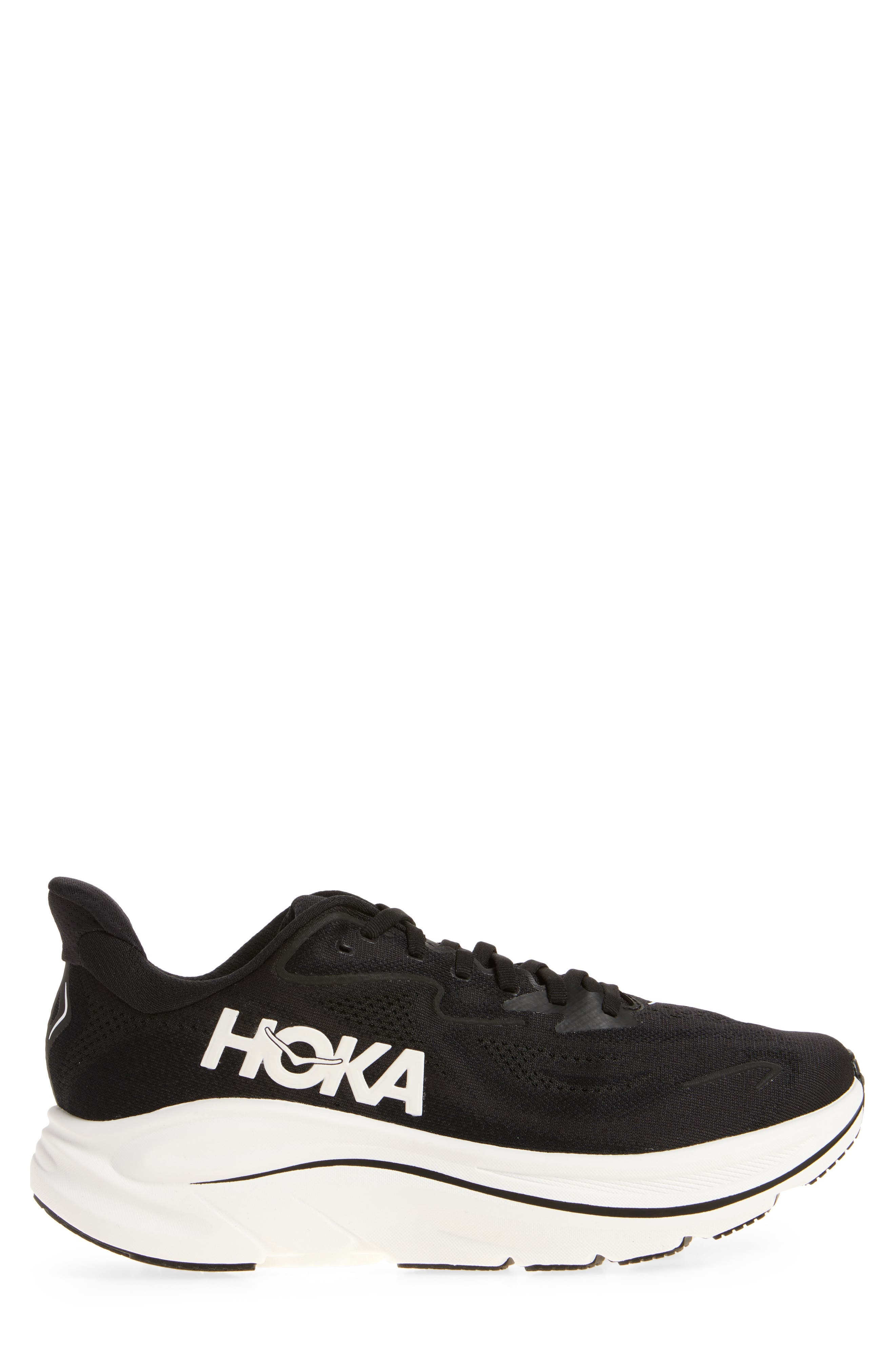 HOKA Clifton 10 Running Shoe in Black /White at Nordstrom - 3