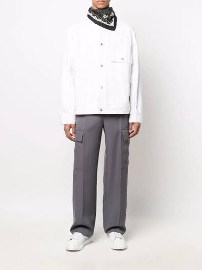 Jil Sander pressed-crease cargo-pockets straight trousers outlook