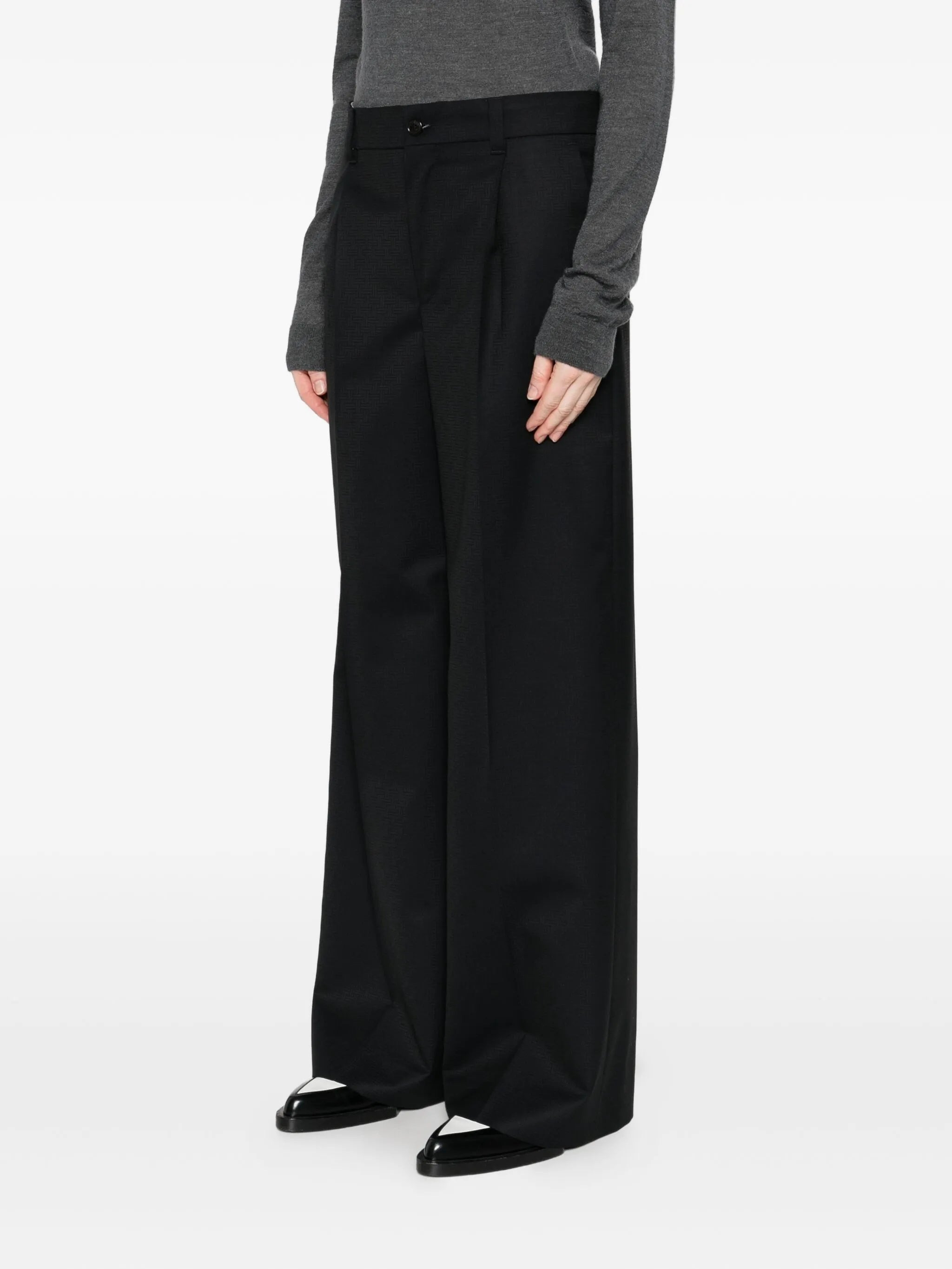Kenzo Pleat-detail Trousers - 3