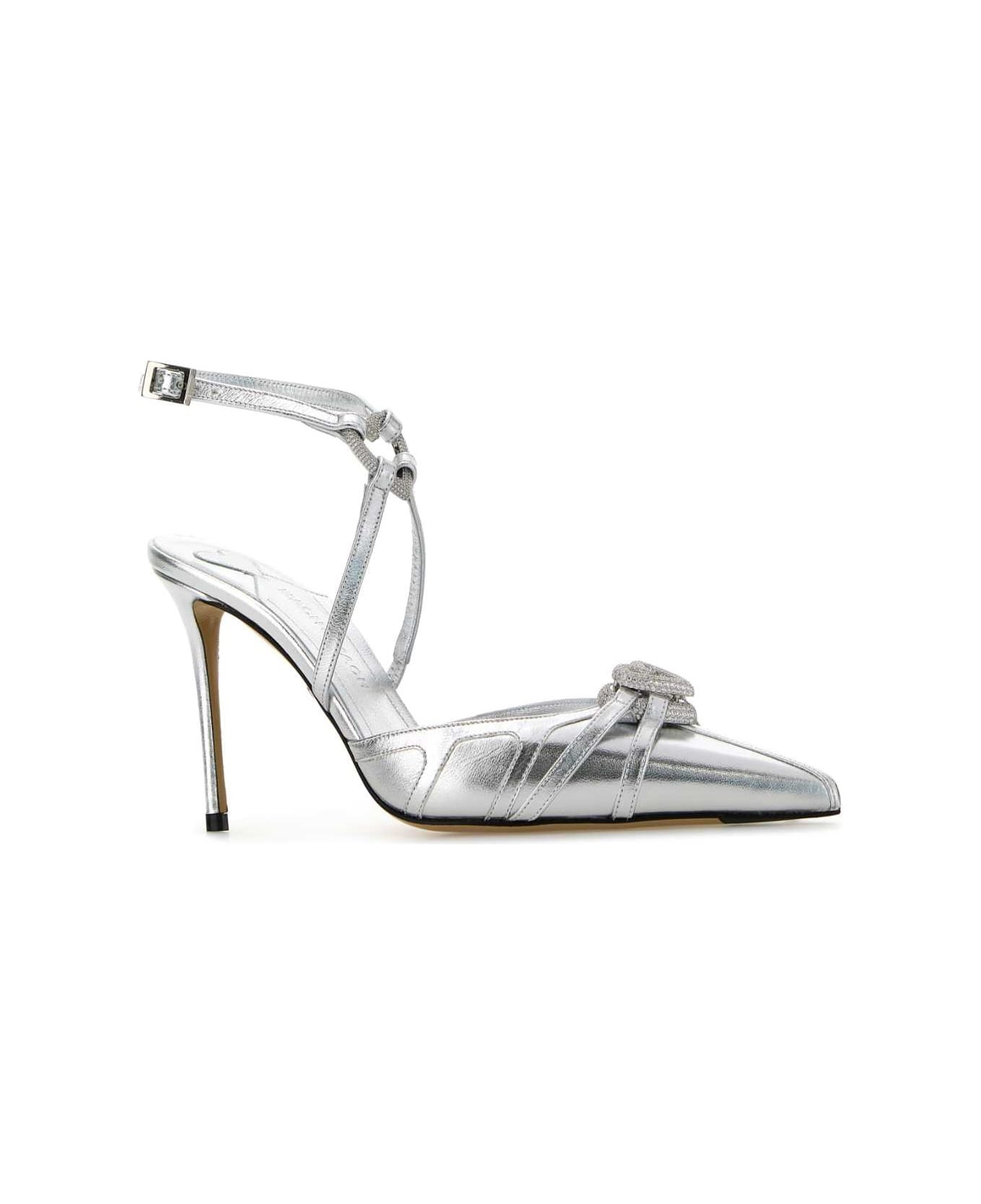 Silver Nappa Leather Pumps - 2