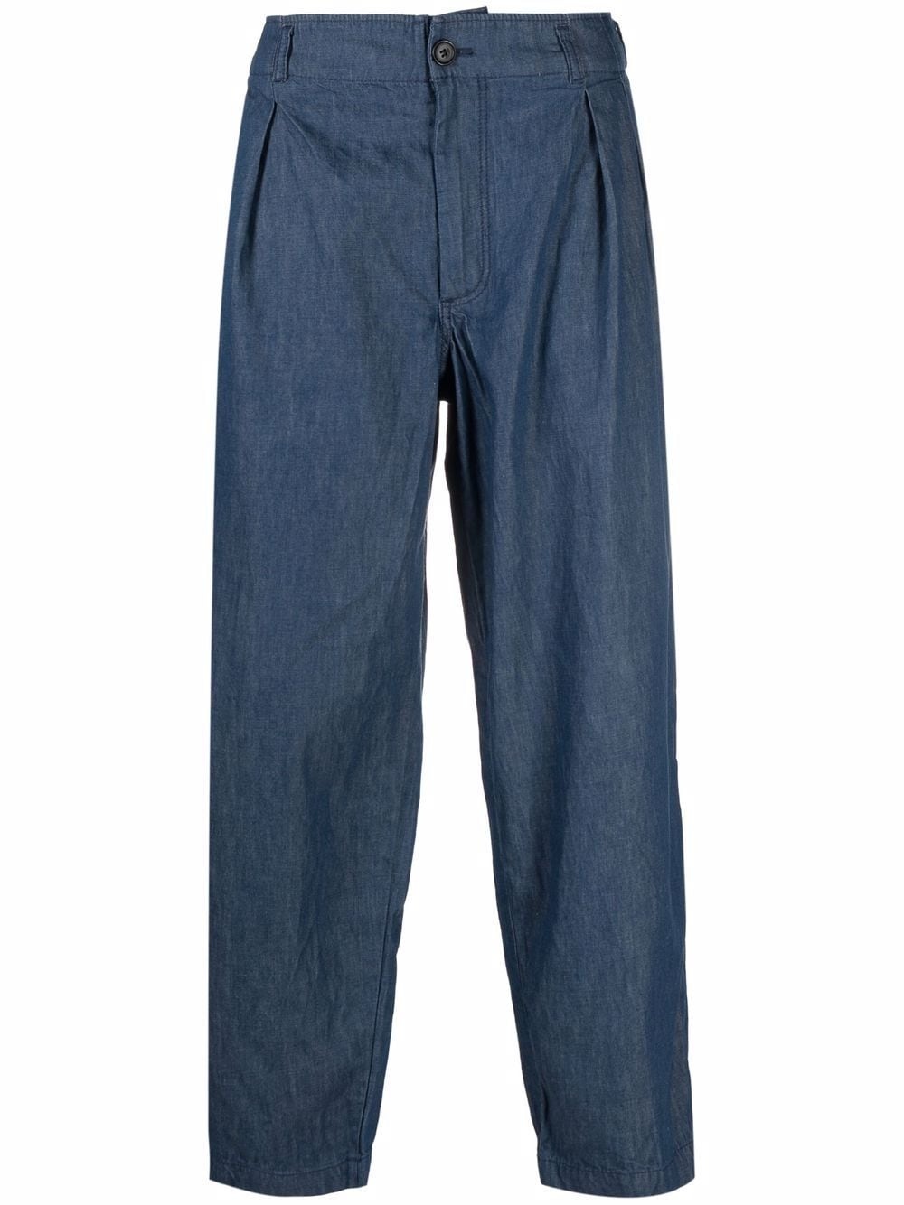 cropped denim chinos - 1