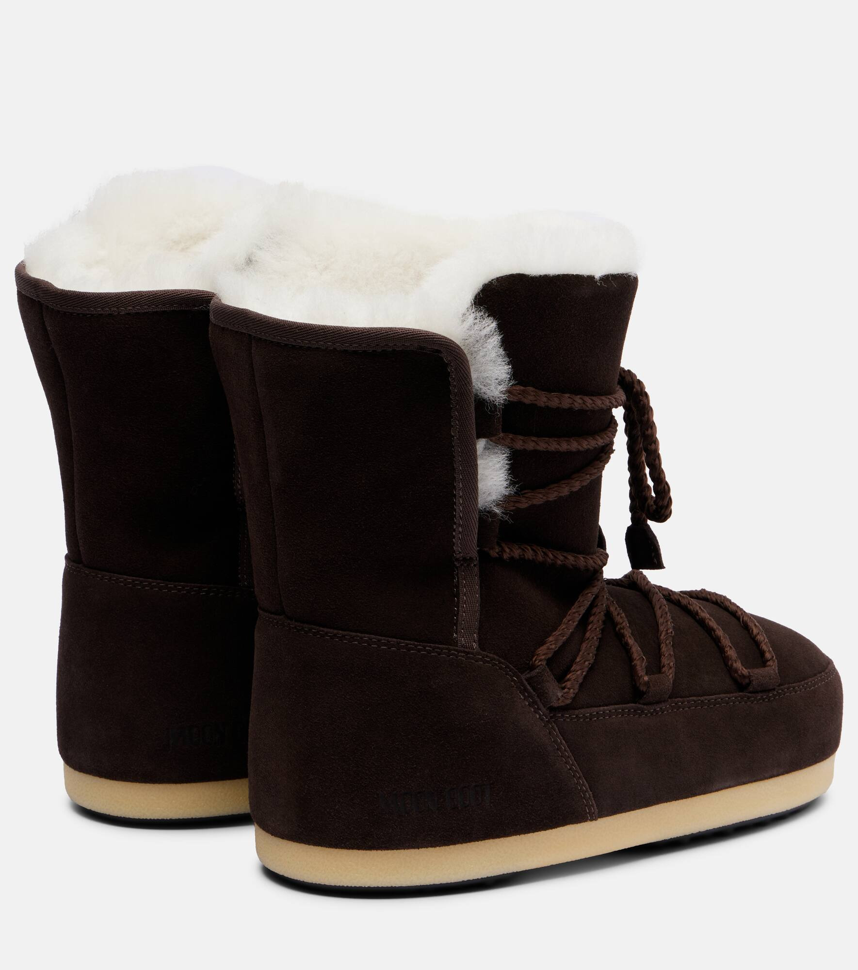 EVX shearling-lined suede snow boots - 2