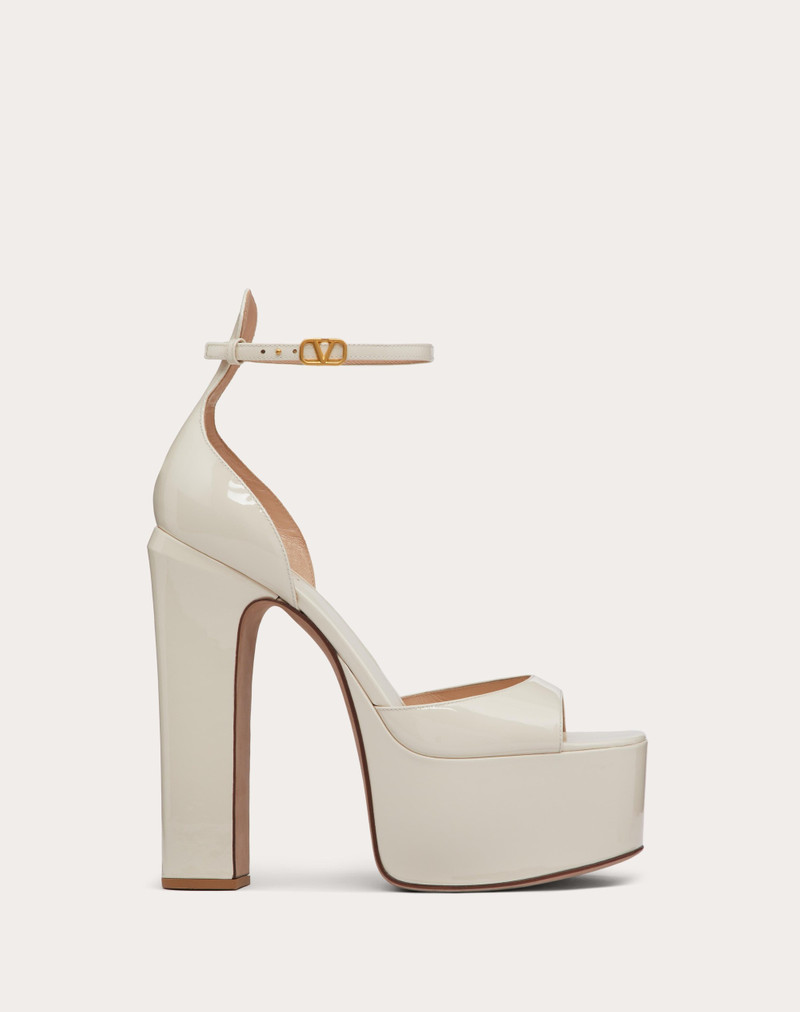 VALENTINO GARAVANI TAN-GO PLATFORM PATENT LEATHER SANDAL 155MM 1